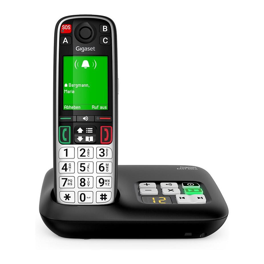 Telefon VoIP Gigaset EASY 500A, DECT, 2.2" TFT me ngjyra, SOS, Anrufbeantworter - Zezë - 9