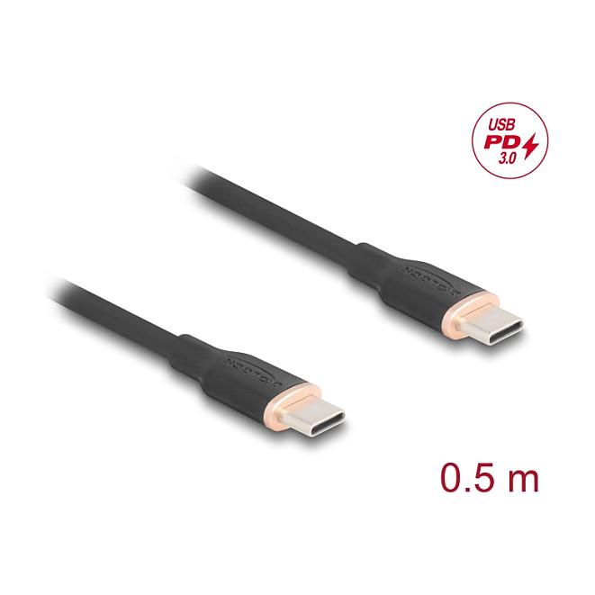 Kabllo USB DeLOCK 81237 / USB-C në USB-C / 0.5m / USB 2.0 / 480 Mbps - Zezë - 2