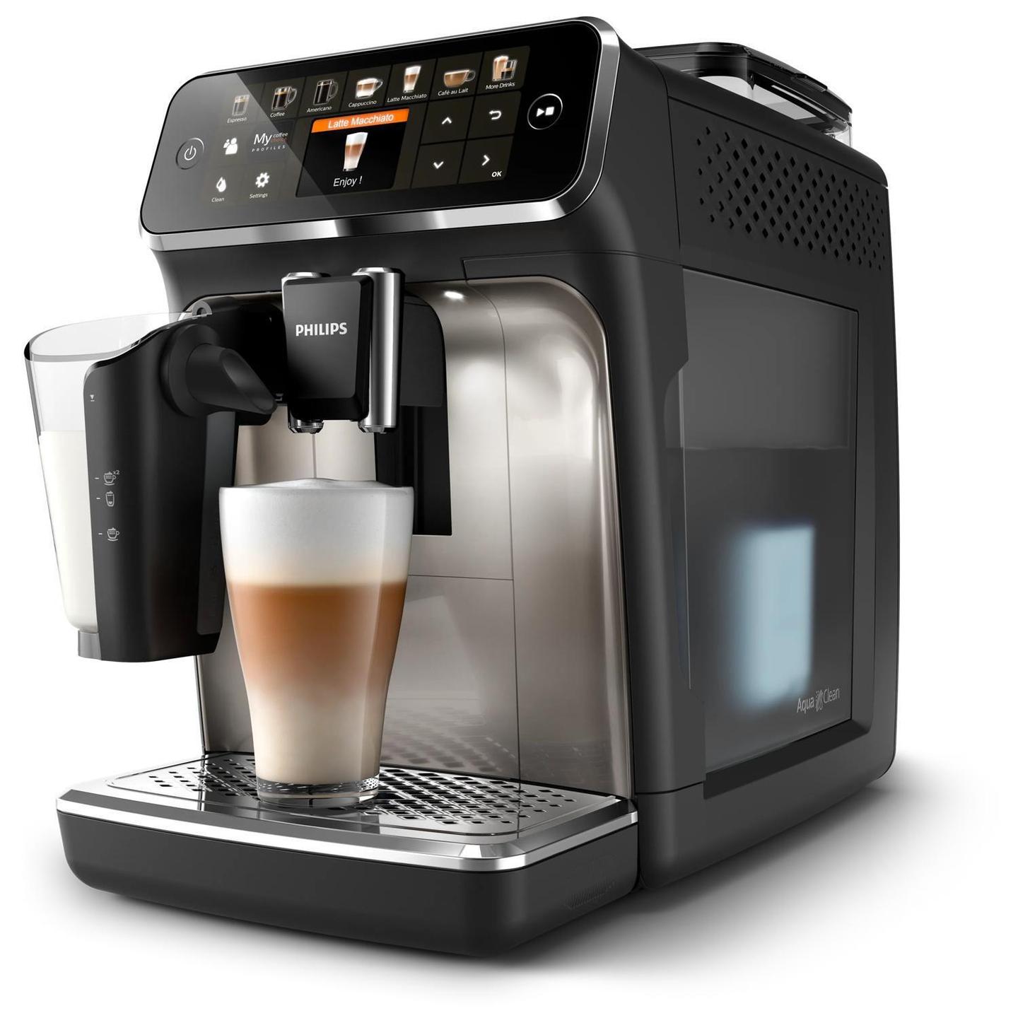 Aparat për kafe Philips Series 5400 / EP5447/90 / 12 Lloje Kafeje / LatteGo / 1.8L – Zezë/Argjend - 2