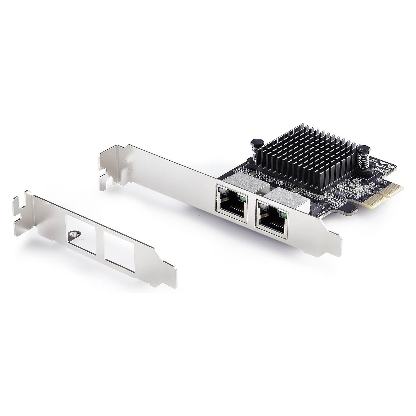 Karta të Rrjetit StarTech.com PR25GR-NETWORK-CARD, PCI Express 3.0 x2, 2x 5 Gigabit LAN RJ45, 10/100/1000/2500/5000Mbps, Realtek RTL8126, Low Profile + Full Height - 9