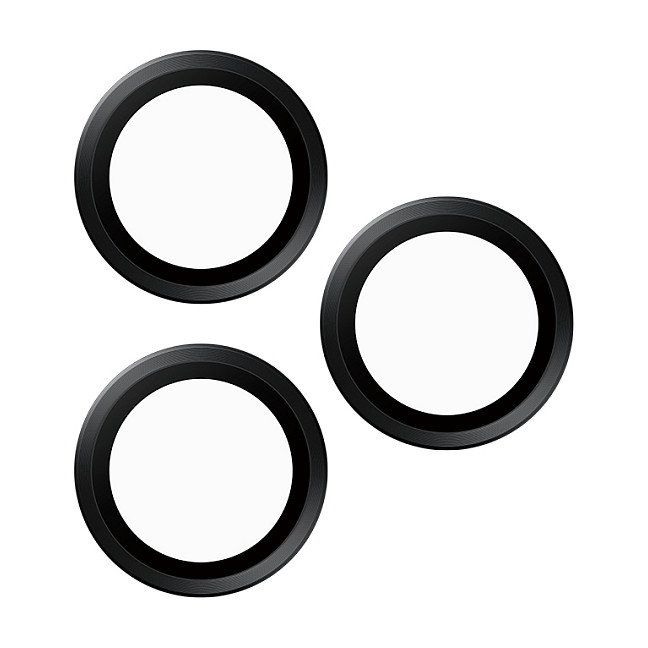 Aksesorë për telefon PanzerGlass Hoops / Mbrojtës për Kamerë / Xham temperuar + Silikon + Aliazh Alumini / iPhone 16 Pro & 16 Pro Max - Zezë - 4