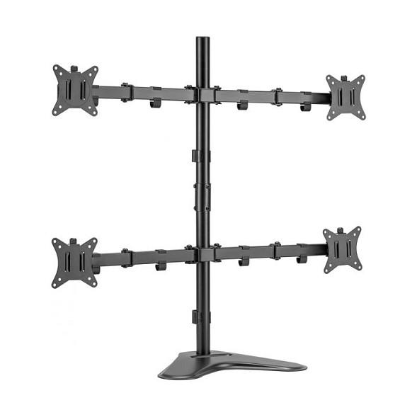 Mbajtëse për Monitor EQUIP 650127 / 17″–32″ / për 4 Monitorë / deri në 9 kg - Zezë