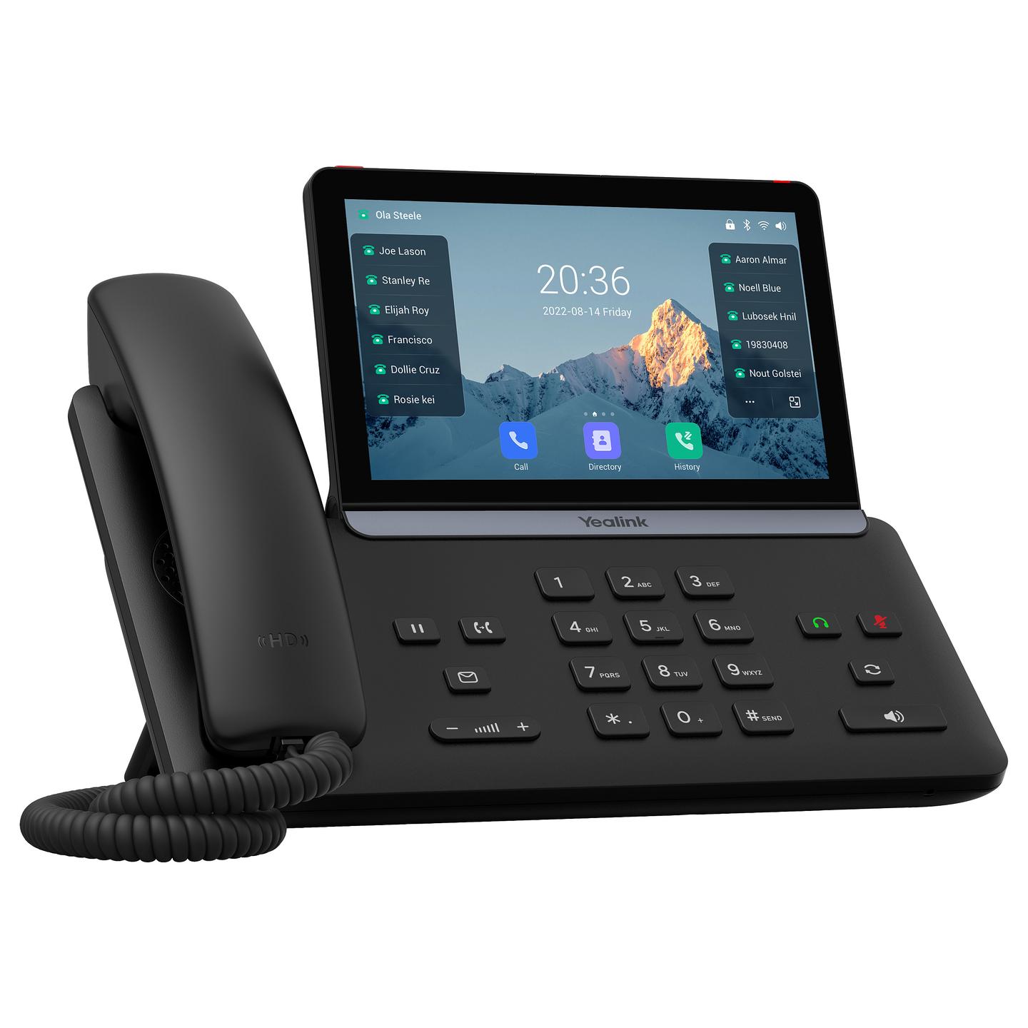 Telefon VoIP Yealink SIP-T88W, ekran me prekje 7" IPS, Android 13, Wi-Fi 6, Bluetooth 5.0, Gigabit Ethernet, PoE - Zezë - 2