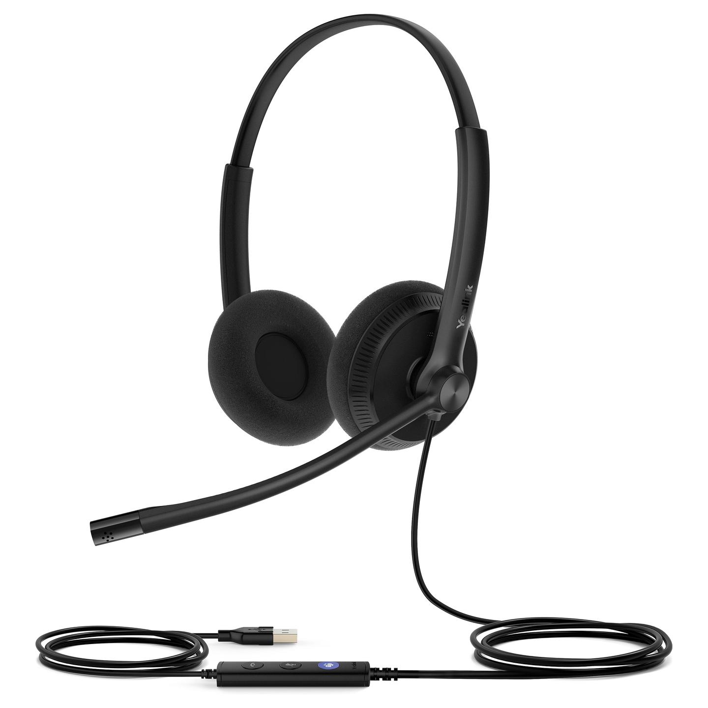 Kufje me kabllo Yealink UH34 Lite Dual Teams / USB-A / Stereo / 28mm / Microsoft Teams / Mikrofon me reduktim të zhurmës - Zezë - 2