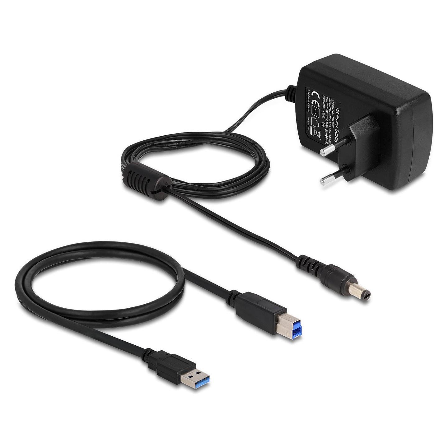 Këllëf për Disqe Delock 64187, Dual SATA HDD/SSD, USB 5Gbps Type-B, 2.5"/3.5", Clone + Erase, ASMedia ASM1156 - Zezë - 4