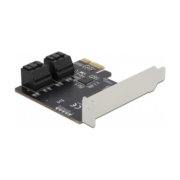Kartë Zgjerimi PCI Express Delock 90010 / PCIe 3.0 x1 / 4x SATA 6Gbps / Asmedia ASM1064 / Low Profile - 2