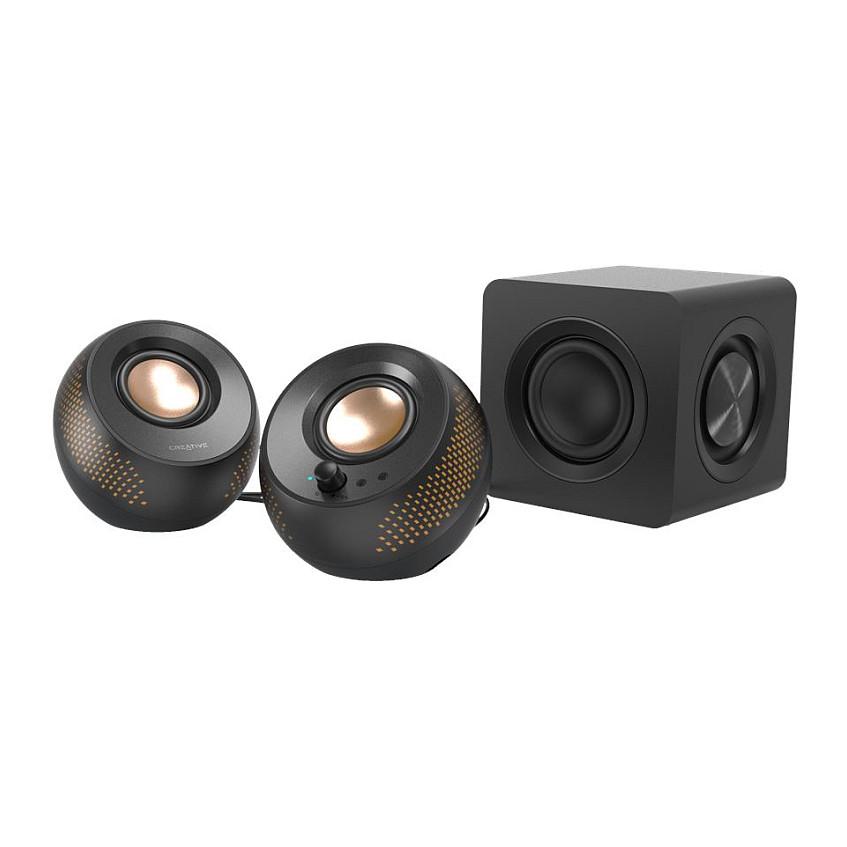 Altoparlantë Creative Pebble X Plus, 2.1, 30W RMS, Bluetooth 5.3, USB-C, RGB - Zezë - 4