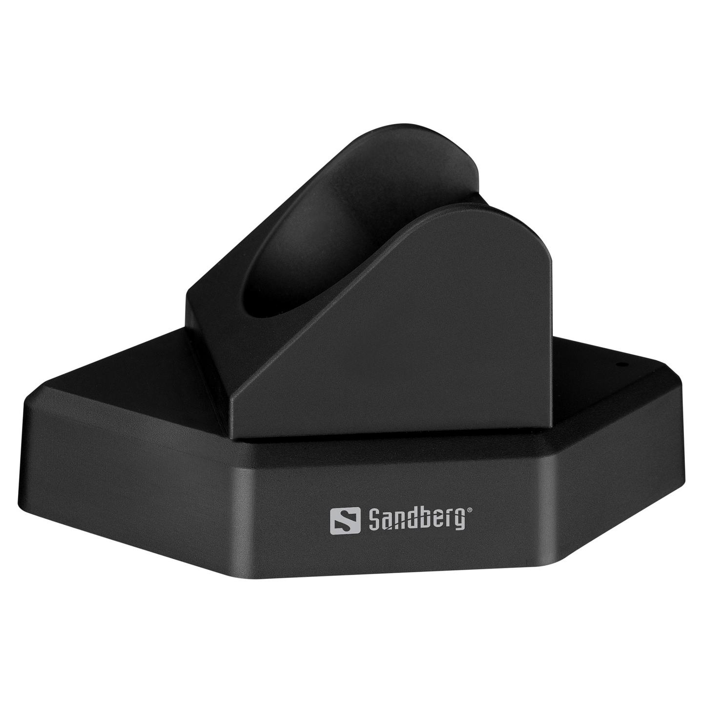 Kufje pa kabllo Sandberg Wireless Office Headset Pro+ / Stereo / Bluetooth 5.2 / Mikrofon me reduktim zhurme / 30 m / Bazë karikimi – Zezë - 2