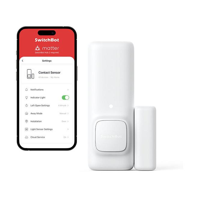 Sensor për Dyer dhe Dritare SwitchBot W1201500, Bluetooth 4.2, Sensor Lëvizjeje dhe Ndriçimi, 2 × AAA - Bardhë - 2