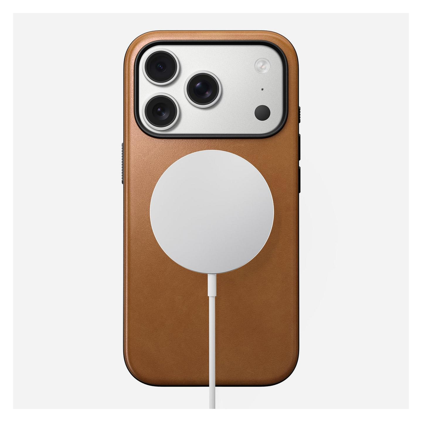 Aksesorë për telefon Nomad Modern Leather / Case / MagSafe / Qi2 / iPhone 17 Pro - Kafe - 3