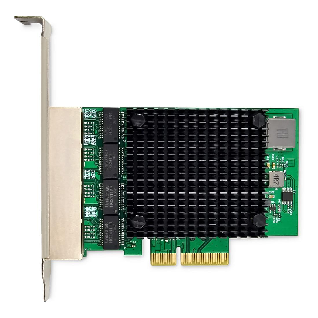 Karta të Rrjetit DIGITUS DN-10136, PCI Express 2.1 x4, 4x 2.5 Gigabit LAN RJ45, 10/100/1000/2500Mbps, Realtek RTL8125B + ASMedia ASM1806 - 3