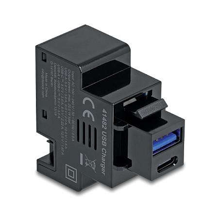 Modul Keystone DeLOCK 41482, USB-A, USB-C, Power Delivery 20 W - Zezë