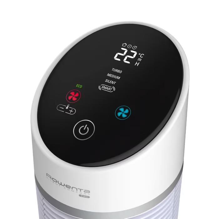 Ventilator & Ngrohës Rowenta Silent Comfort 3-in-1 HQ8120 / 2400W / 10 Shpejtësi / Air Filtration / Smart Mode / Eco Mode / 70° / 35–40m² – Bardhë/Argjend - 2
