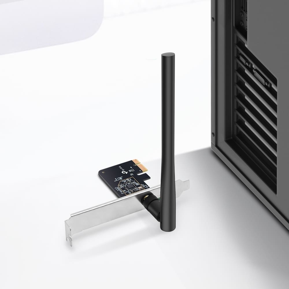 Karta e Rrjetit TP-Link Archer T2E / AC600 / Dual-Band / 433Mbps / PCIe x1 / MU-MIMO / WPA3 - Argjend/Zezë - 4