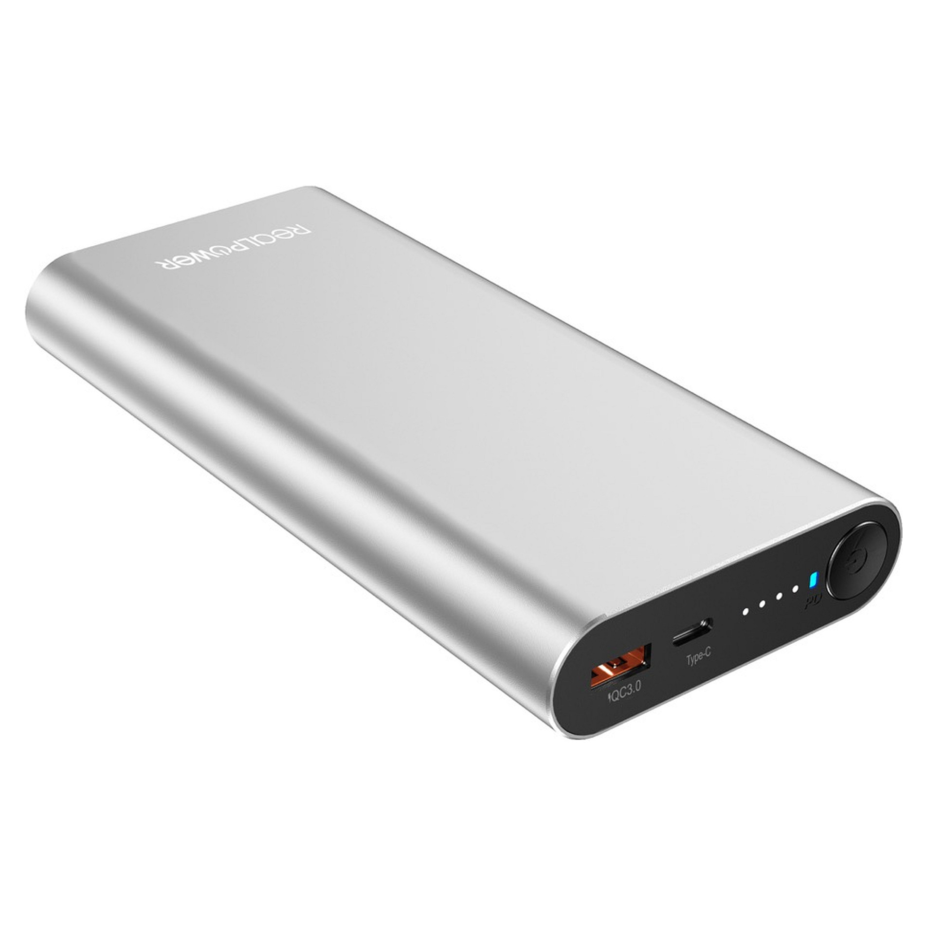 Powerbank RealPower PB-20000PD / 20000mAh / Quick Charge 3.0 / USB-A + USB-C – Argjendtë - 2