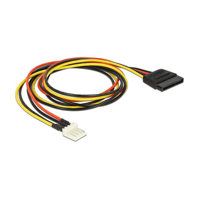 Kabllo për Furnizim me Energji DeLOCK 83879, SATA 15-pin në 4-pin Floppy, 60 cm - Shumëngjyrëshe - 2