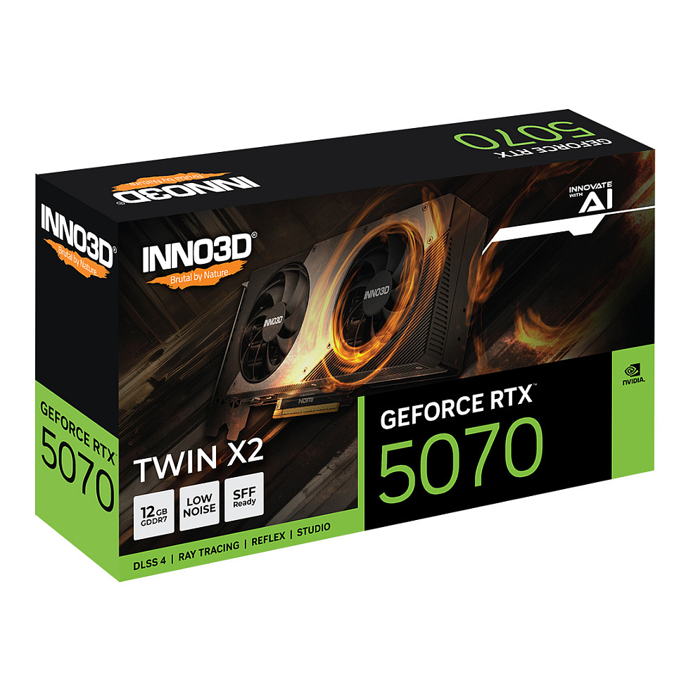 Kartelë Grafike NVIDIA GeForce RTX 5070 / 12GB GDDR7 / 192-bit / INNO3D TWIN X2 / 2 Fan - 2