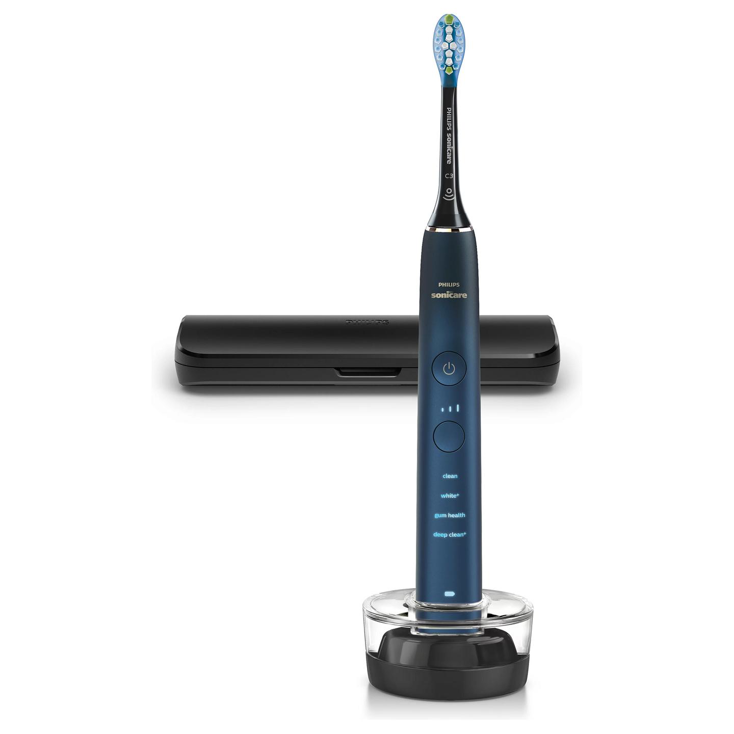 Furçë dhëmbësh elektrike Philips Sonicare DiamondClean 9000 HX9911/88 / 4 Modalitete / 3 Intensitete / Pressure Sensor / 62.000 Lëvizje/min / 14 Ditë – Zezë/Blu - 3