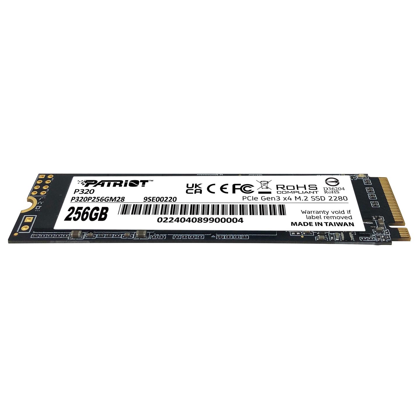SSD e Brendshme Patriot Memory P320 / 256GB / M.2 2280 / PCIe 3.0 NVMe / 2200MB/s Read / 1200MB/s Write - 2