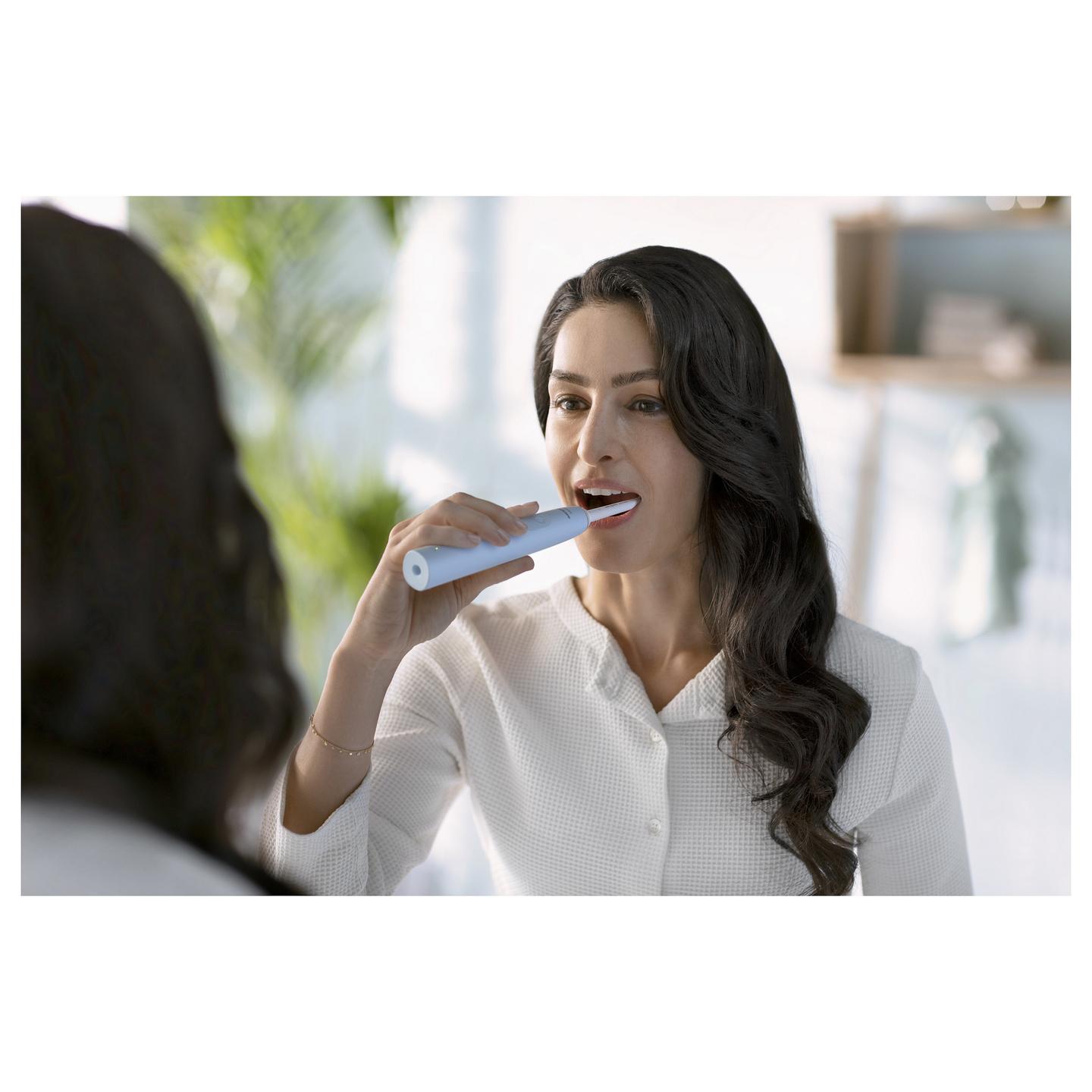 Furçë dhëmbësh elektrike Philips Sonicare 2100 Series / HX3651/12 / Sonic / 31.000 Lëvizje/min / 14 Ditë - Blu e Çelët - 3