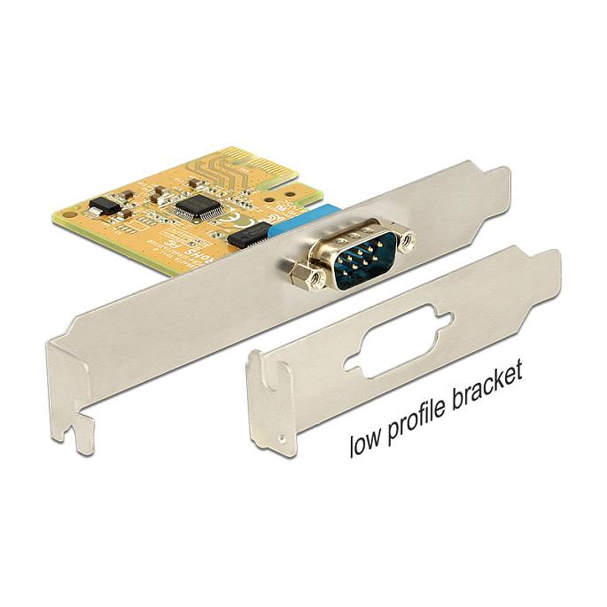 Kartë Zgjerimi PCI Express Delock 89444 / PCIe 2.0 x1 / 1x RS-232 DB9 / 115.2Kbps / SUN2212 / Low Profile