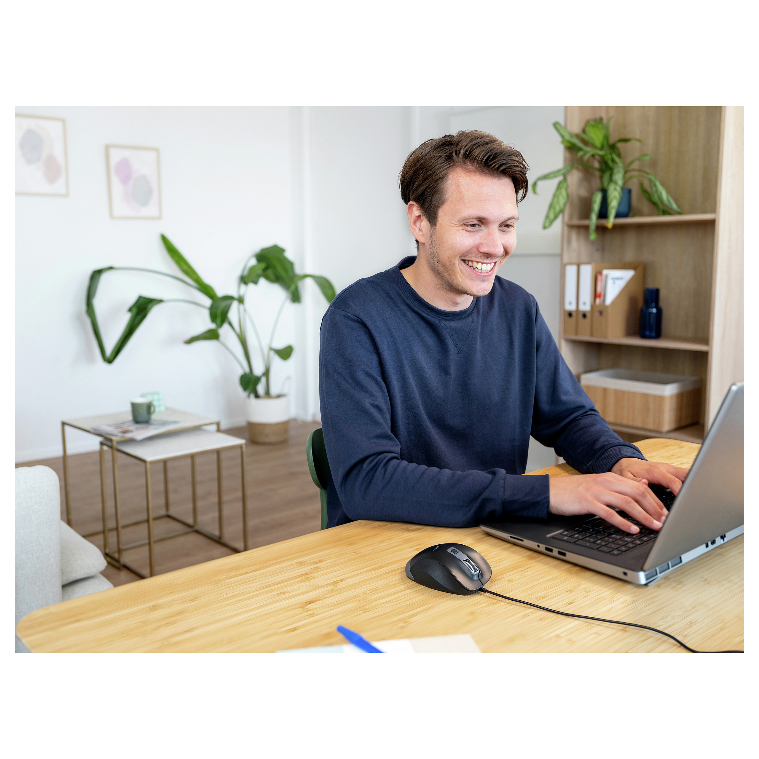 Maus me kabllo Trust Fyda / USB-A / Optik / 600–5000 DPI / 6 Butona - Zezë - 7