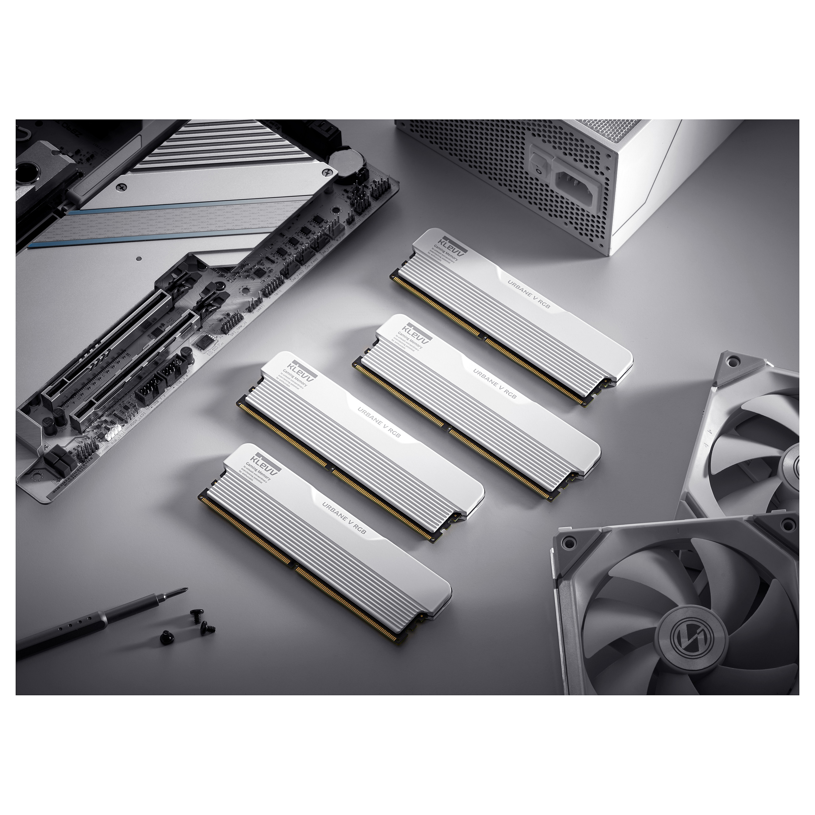 RAM Memorie DDR5 KLEVV Urban V RGB / 32GB (2x16GB) / DIMM / 6000MHz / CL28 - Bardhë - 18