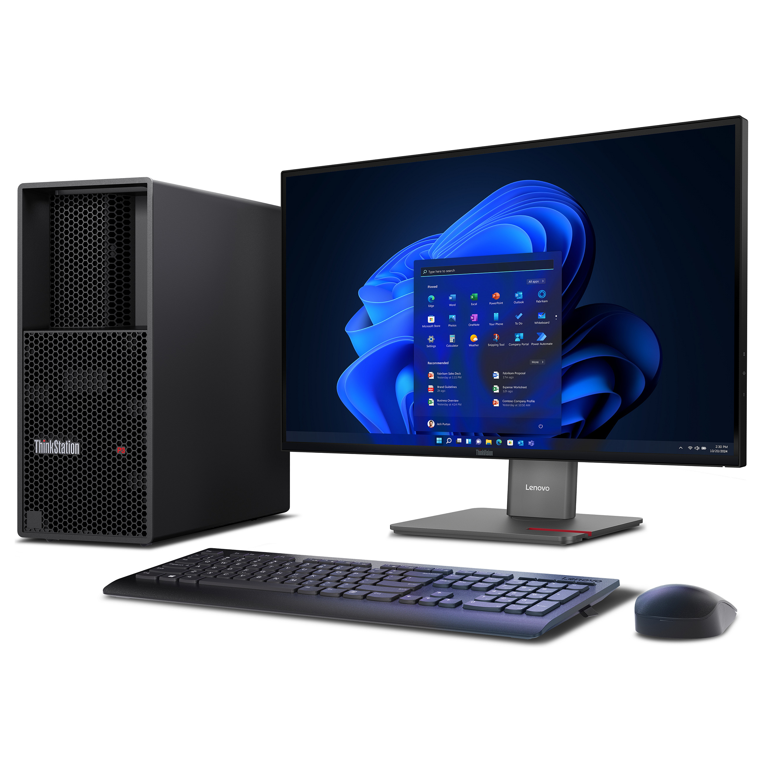 Kompjuter Lenovo ThinkStation P3 Tower Gen 2 / Ultra 7 265K / 64GB DDR5 / 1TB / Intel Graphics - Zezë - 10