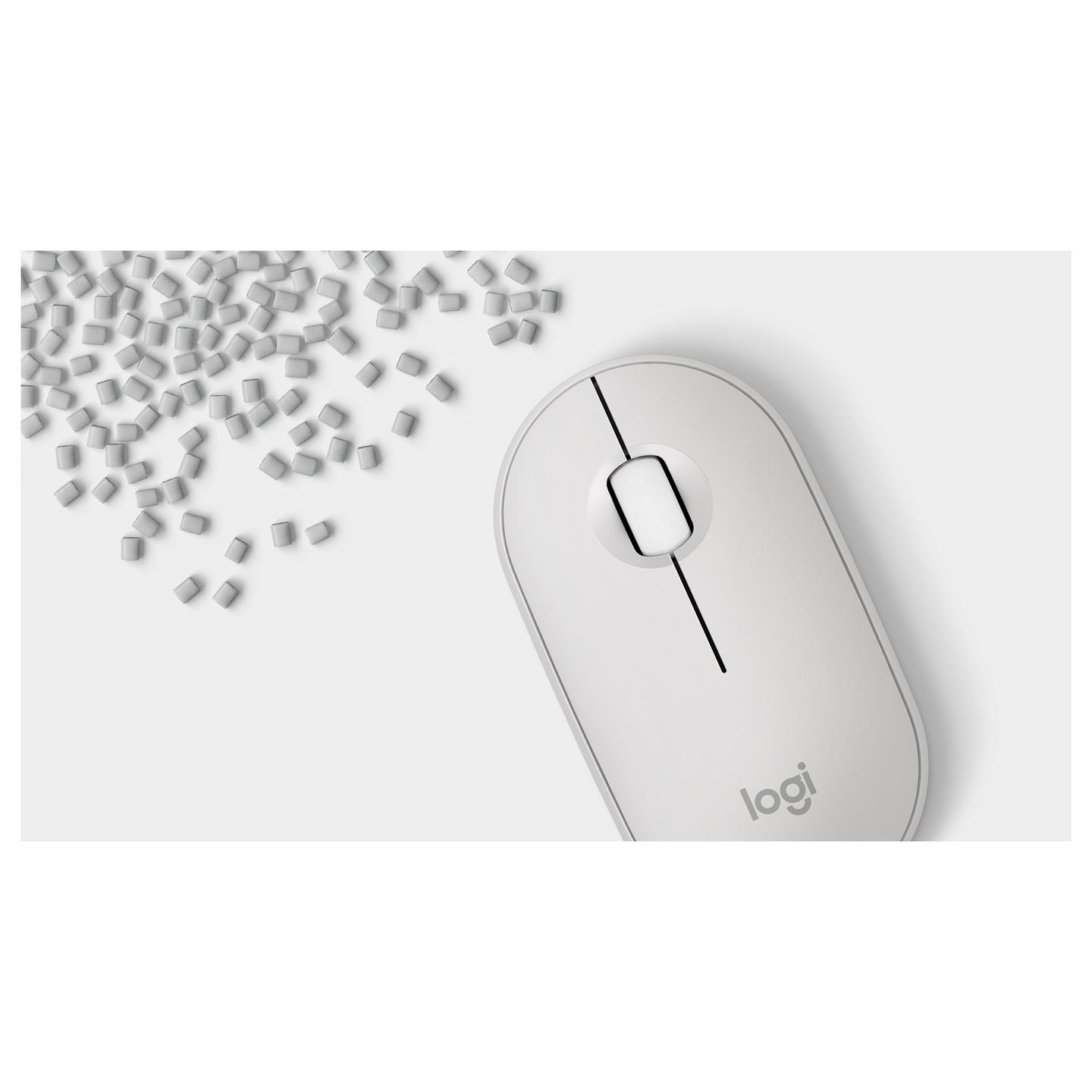 Maus pa kabllo Logitech Pebble 2 M350s / Bluetooth 5.2 / 400-4000 DPI / 3 butona - Bardhë - 15