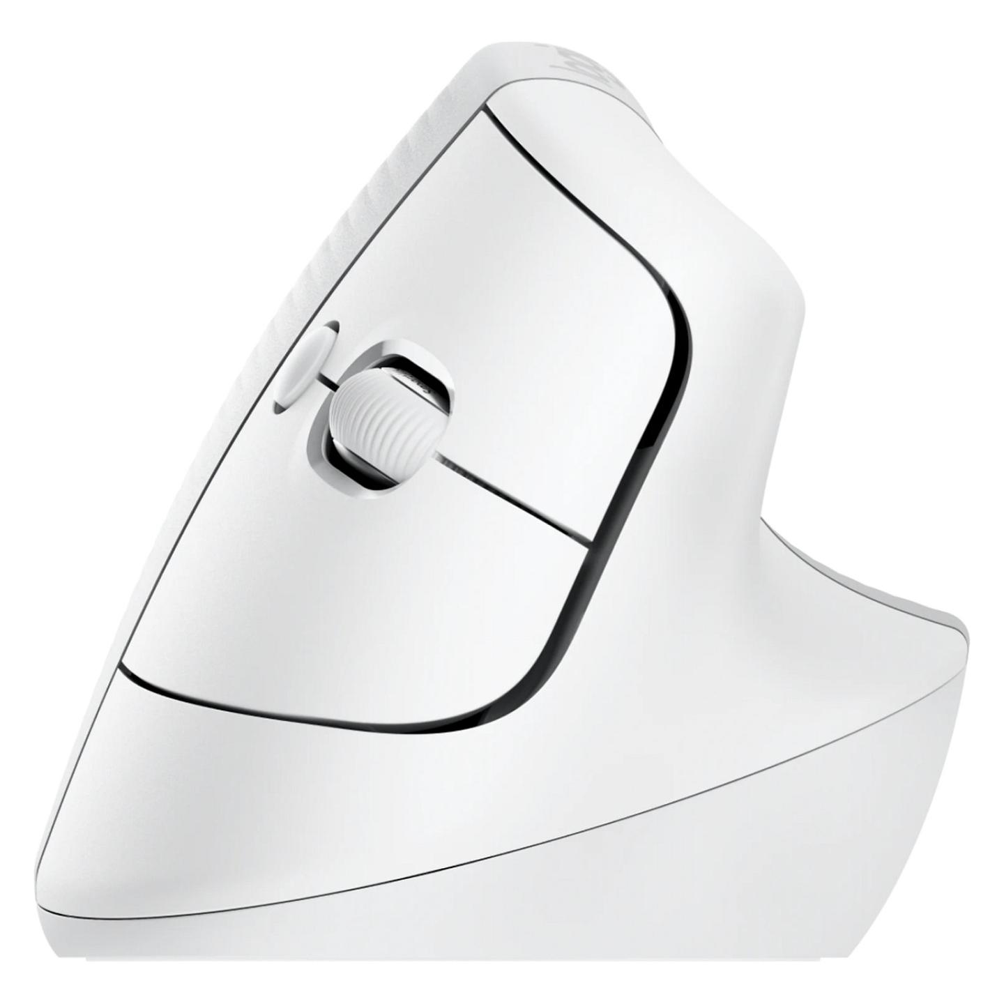 Maus pa kabllo Logitech Lift Vertical Ergonomic / Bluetooth + Logi Bolt / 4,000 DPI / 6 Butona - Bardhë - 13