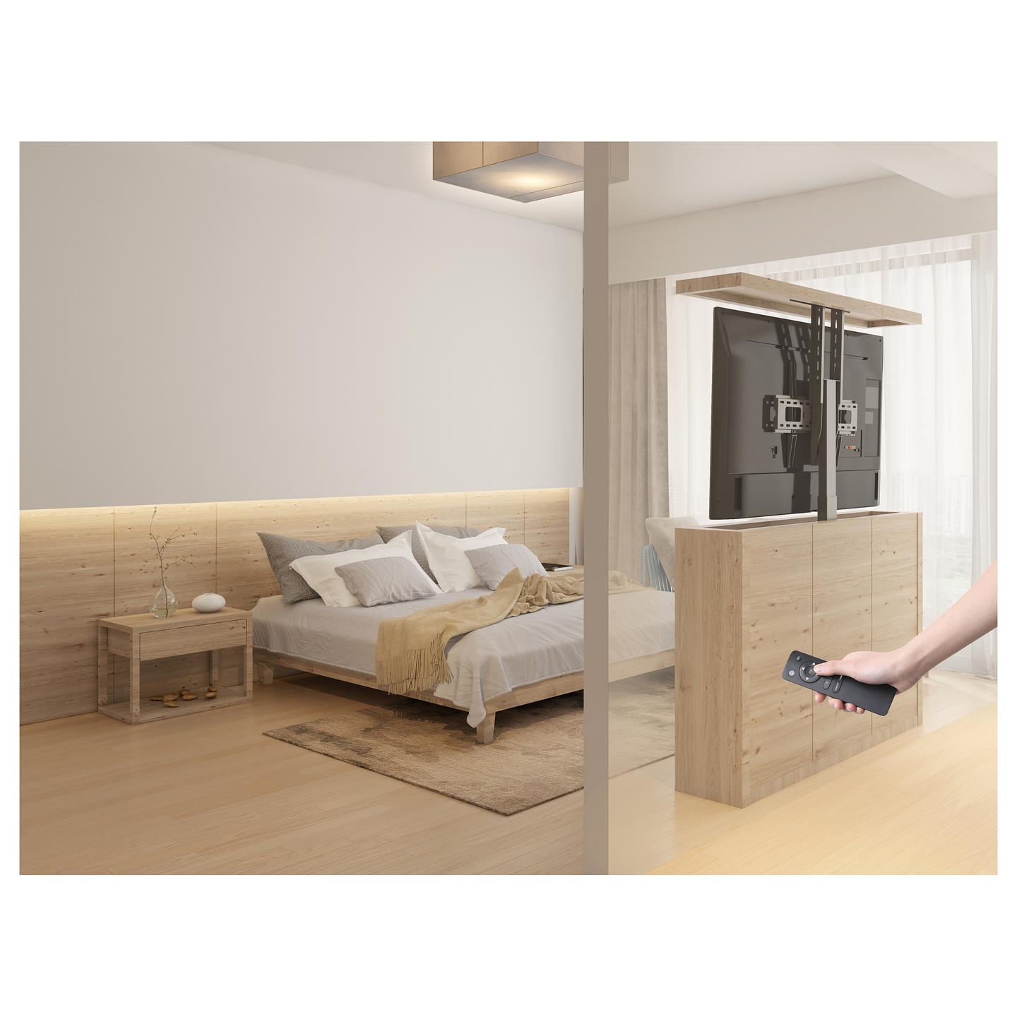Mbajtëse për TV Equip 650606 , 37–65" , deri 50kg , për dysheme , lartësi elektrike e rregullueshme , me telekomandë , VESA 200x200–600x400 - Zezë - 8