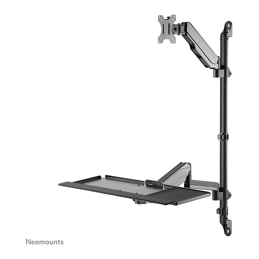 Workstation Muri për Monitor Neomounts WL90-325BL1 / 1 Monitor / 17"-32" / 9kg / Gas Spring / Rregullim Lartësie 44-95cm / Tilt ±35° / Swivel ±90° / Rotacion ±180° - Zezë - 12