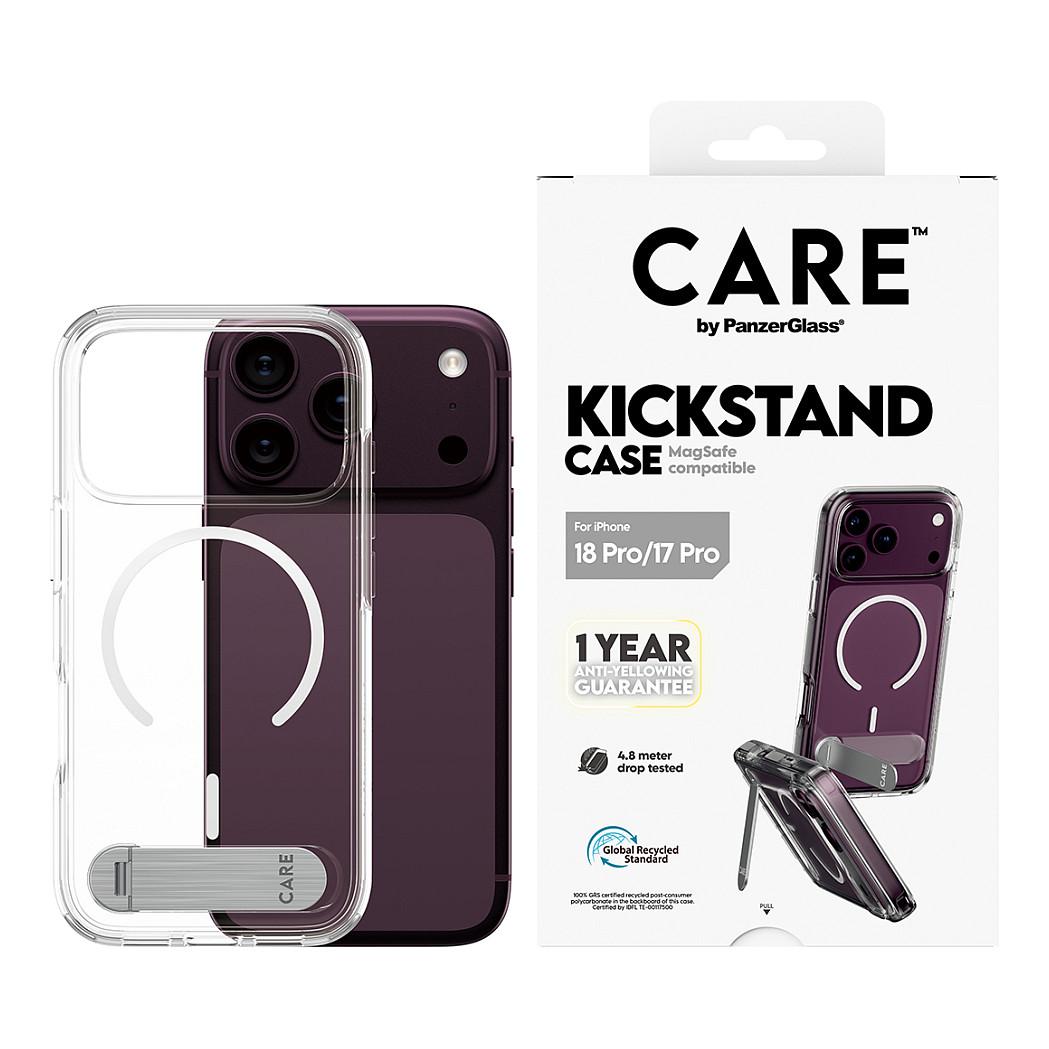 Aksesorë për telefon PanzerGlass CARE Kickstand / iPhone 17 Pro / iPhone 18 Pro / MagSafe / Mbajtëse / Mbrojtje 4.8m - Transparente/Bardhë - 2