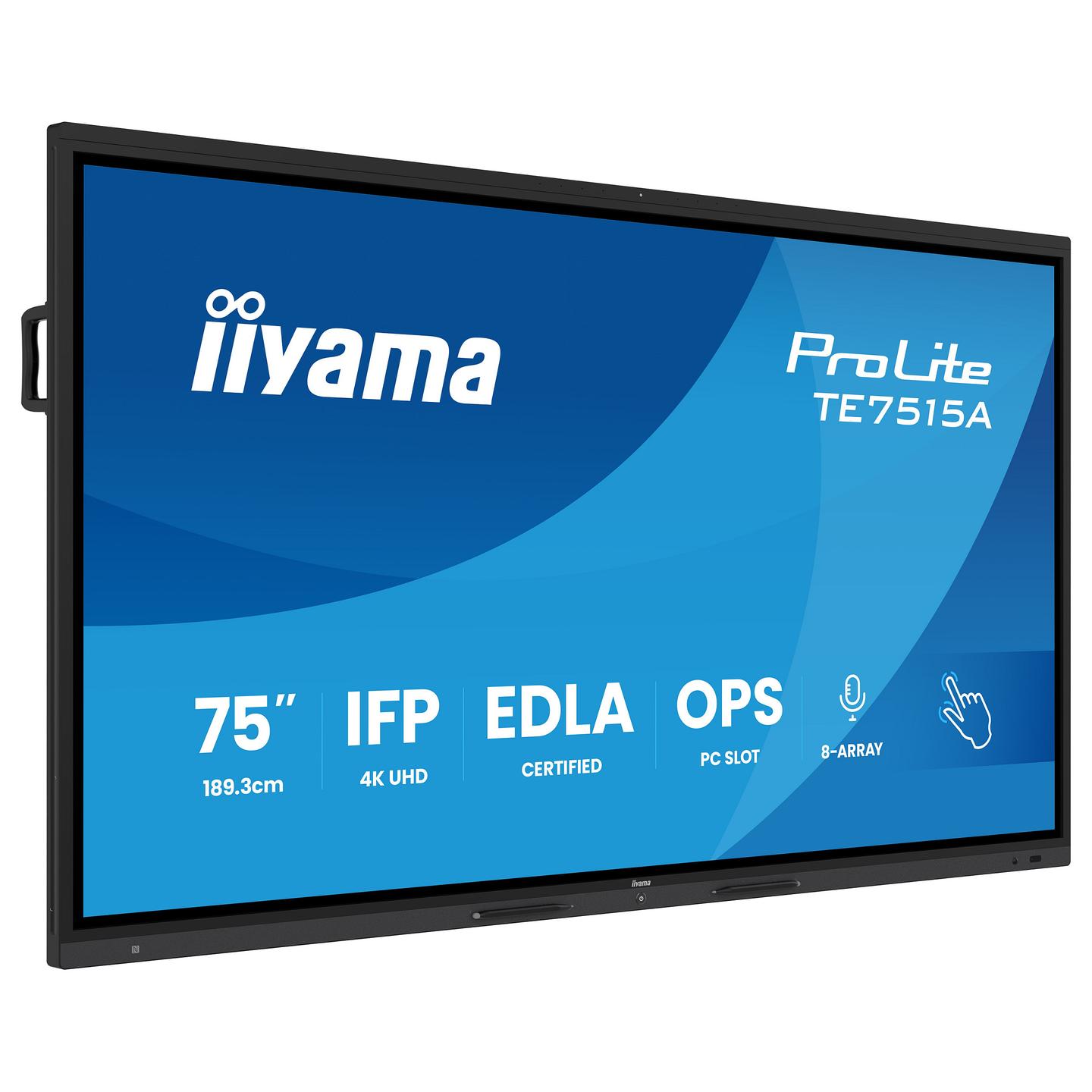 Interaktiv (Smart Board) iiyama ProLite TE7515A-B2AG, 75", 4K UHD, VA, 8GB, 128GB - Zezë - 2