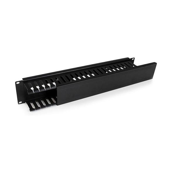 Aksesor Rack StarTech.com CMDUCT2U, Menaxhim Kabllosh, 2U, 19", me Kapak - Zezë - 2