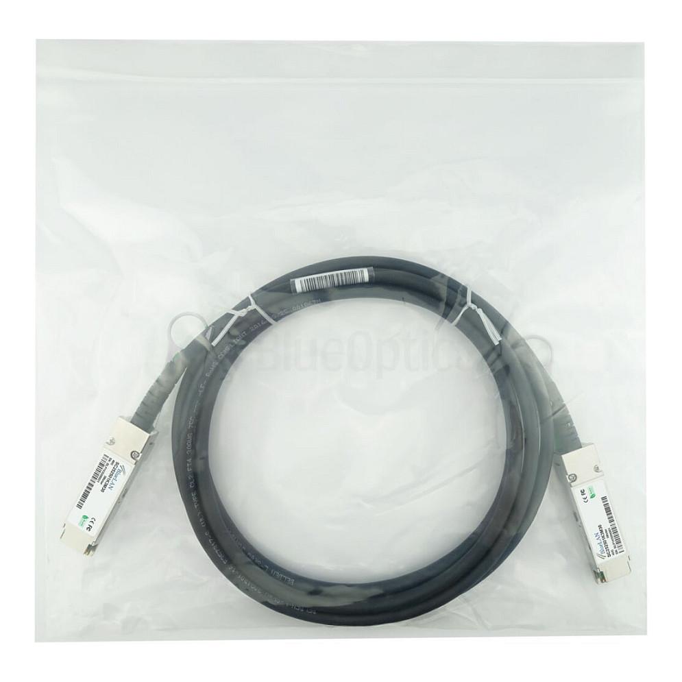 Kabllo DAC BlueOptics QSFP-40G-CU3M-BL, 40 Gbps, QSFP+ në QSFP+, 3 m - Zezë - 6