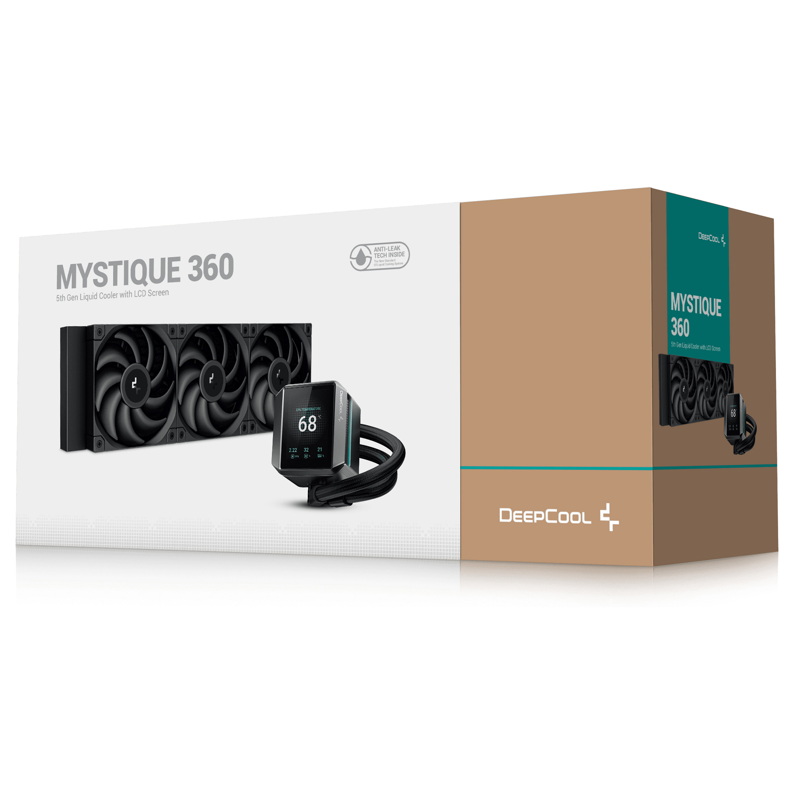 Ftohës për Procesor DeepCool MYSTIQUE 360 / 360mm / AIO / LCD – Zezë - 6