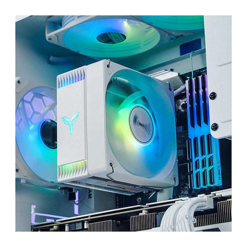 FtohĂ«s pĂ«r Procesor Jonsbo CR-1000 EVO RGB / 120mm PWM Fan / 4Ă Heatpipe / RGB / AM4/AM5 / LGA1150/1151/1155/1156/1200/1700/1851 â BardhĂ« - 4