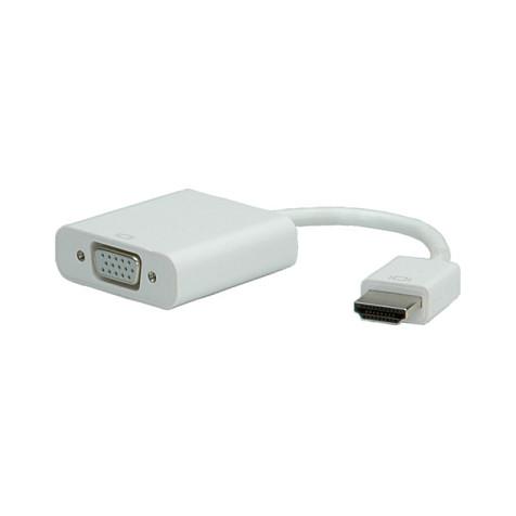 Adapter ROLINE 12.03.3114 / HDMI në VGA (D-Sub) / Full HD / Aktiv / 150mm - Bardhë - 2