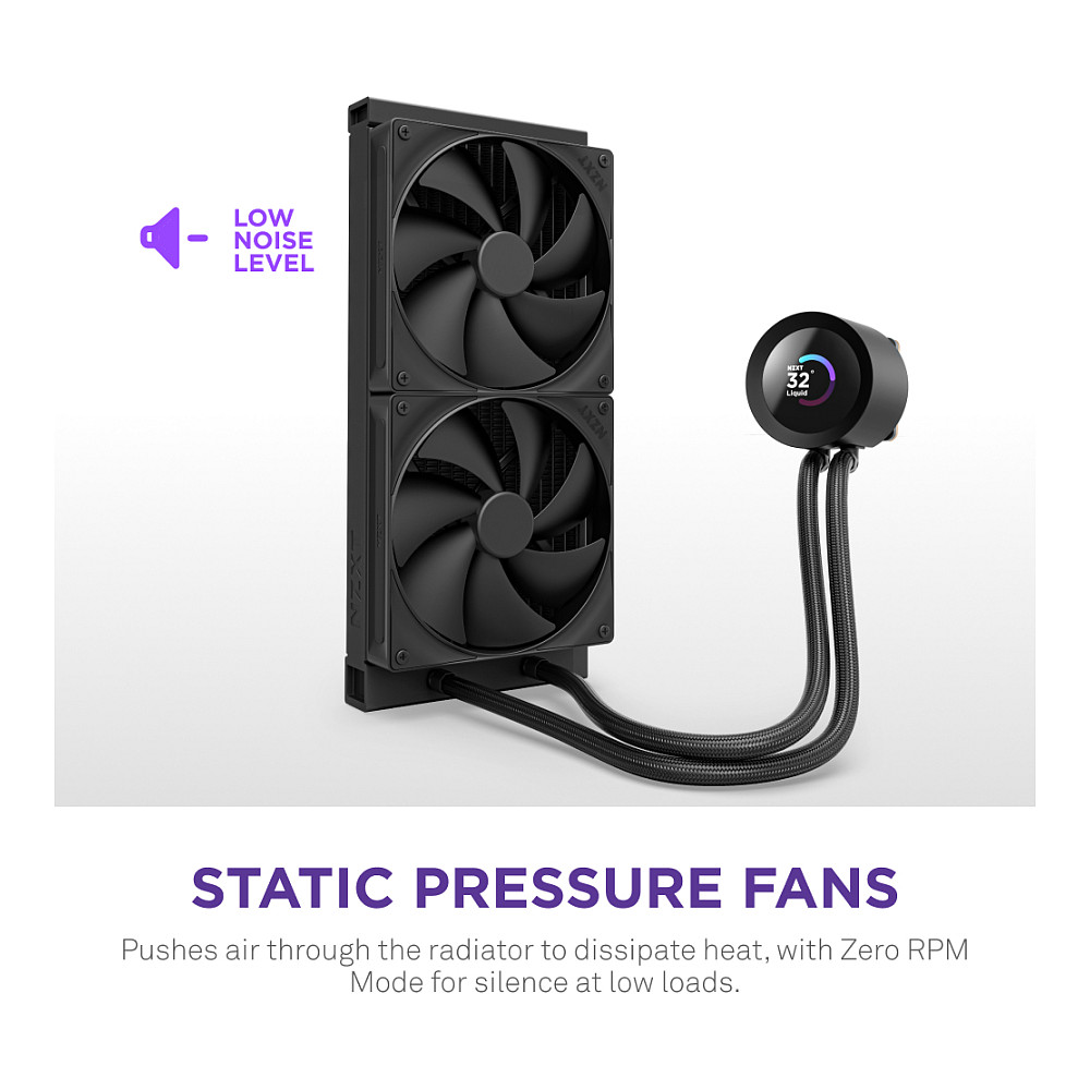 Ftohës për Procesor NZXT Kraken Plus 280 / 280mm / AIO / RGB / LCD - Zezë - 6