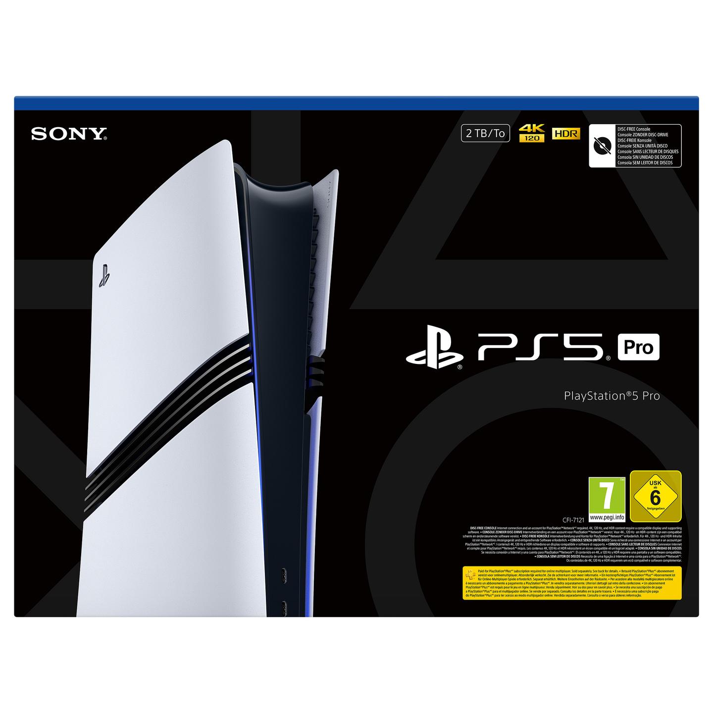 Sony PlayStation 5 Pro, 2TB SSD, 8K, 120Hz, Ray Tracing, 1× DualSense - Bardhë/Zezë - 8