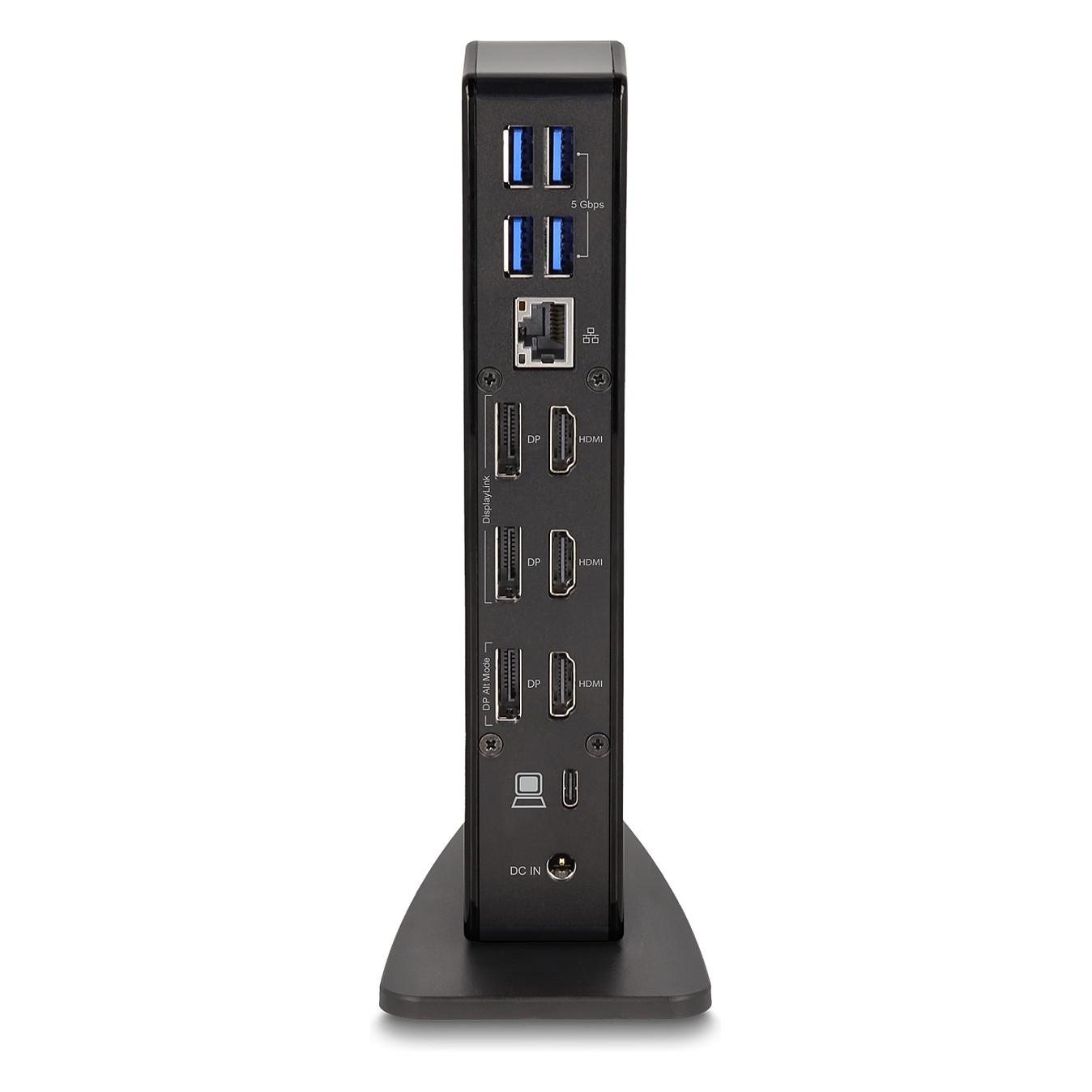 Docking Station DeLOCK 88051 , USB-C , 3x 4K 60Hz , DisplayLink , 5x USB , Gigabit LAN , SD , PD 96W - Zezë - 2
