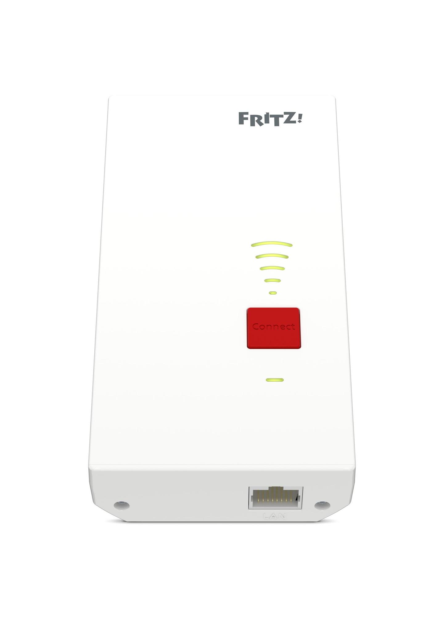 FRITZ! Repeater 2400 / Wi-Fi 5 / AC2400 / Dual-Band / 1× Gigabit LAN / Mesh / WPS - Gri/Bardhë - 2