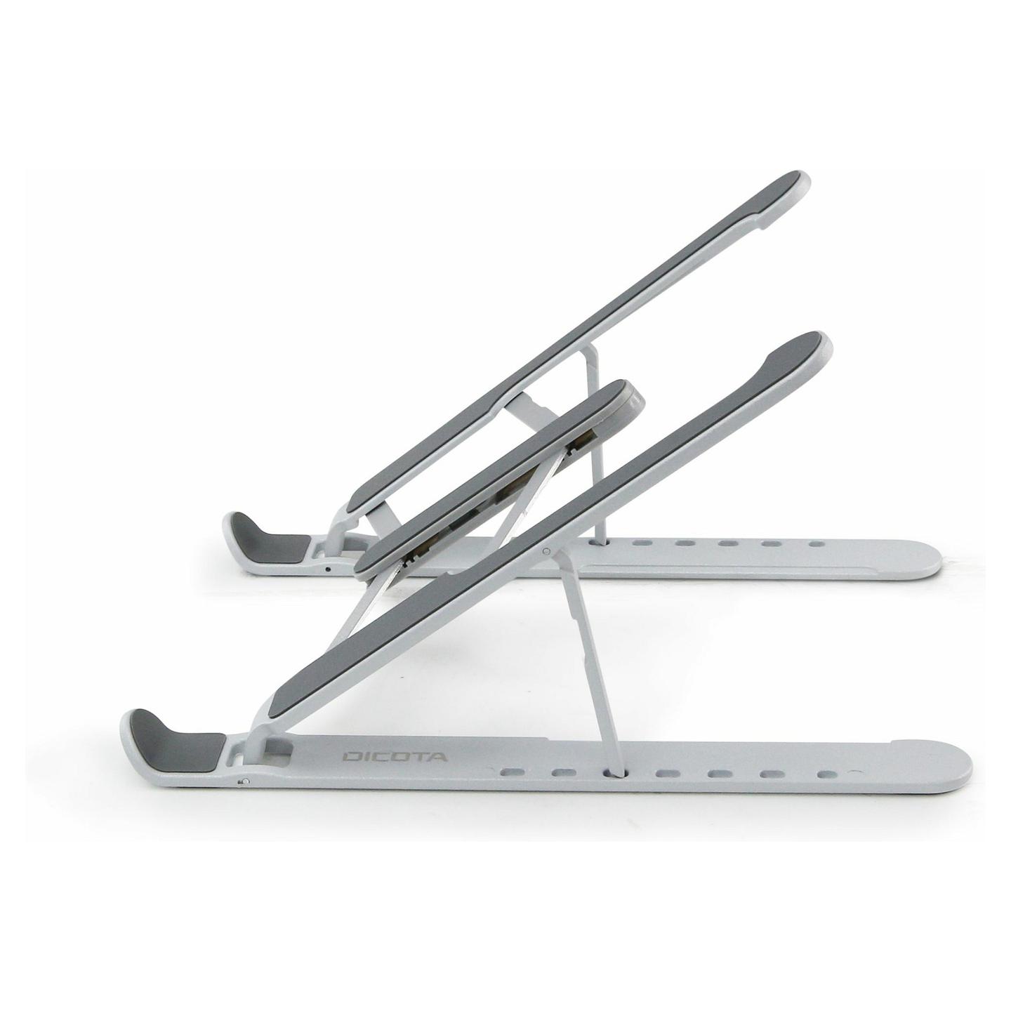 Mbajtës për Laptop DICOTA D31889, për Laptop dhe Tablet, 7 Nivele, i Palosshëm, Alumini, Silikon - Zezë, Argjend - 8