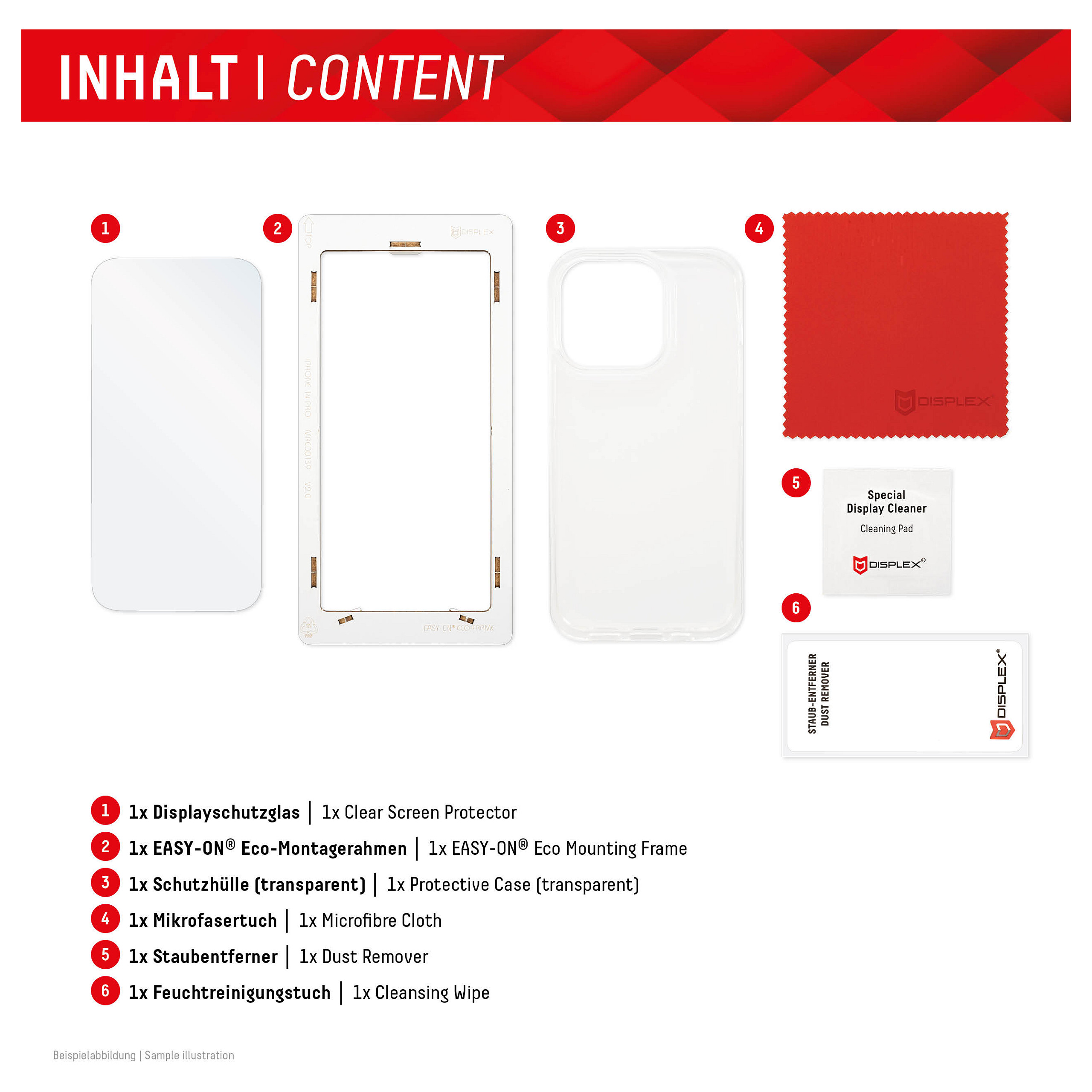 Mbrojtëse për ekran Displex 01846 / Apple iPhone 15 / Xham Tempered Glass + Case – Transparente - 11