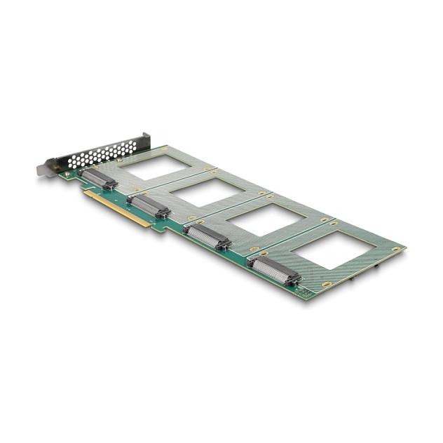 Kartë Zgjerimi Delock 90169, PCI Express 4.0 x16, 4x U.2 NVMe SFF-8639, PCIe Bifurcation