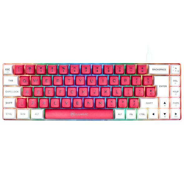 Tastierë Gaming GAMIAC TKL69G SF 65% / Mekanike / Kailh Blue Switches / RGB / USB-C - Bardhë/Kuqe - 4