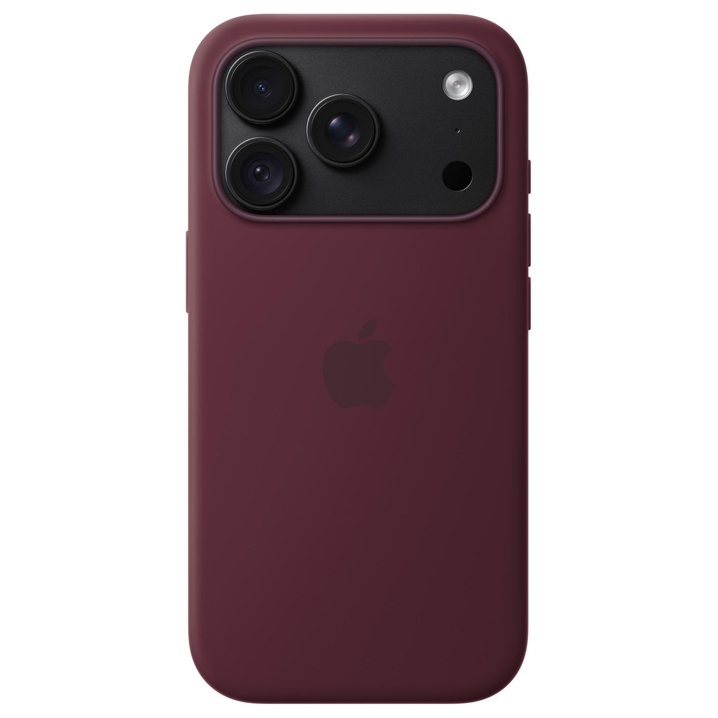 Case për Telefon Apple Silikon, MagSafe, iPhone 18 Pro - Burgundy - 4