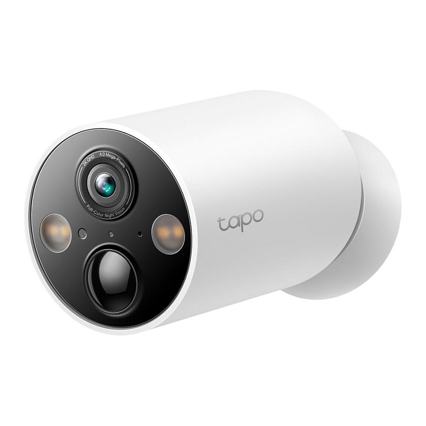 Kamerë Sigurie IP CCTV TP-Link Tapo C425, 4MP, 2K QHD, 2.1mm, Wi-Fi, 150°, Color Night Vision, AI, IR 15m, Bateri 10000mAh, IP66 - Bardhë