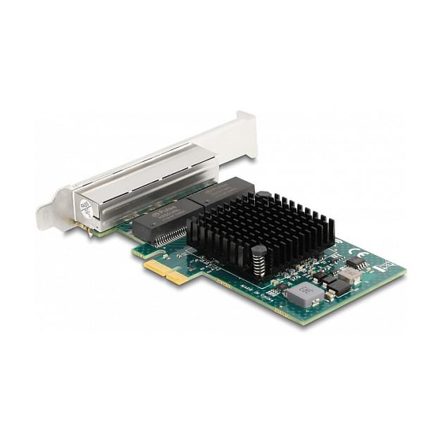 Karta të Rrjetit Delock 88207 / PCIe 2.0 x1 / 4x Gigabit LAN RJ45 / 1000Mbps / Broadcom BCM5719 / Low Profile - 2